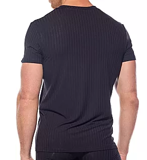 Chill Viscose Blend V-Neck T-Shirt Black L