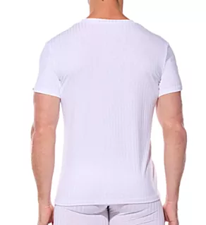 Chill Viscose Blend V-Neck T-Shirt White L