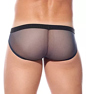 Pleez Me Sheer Mesh Brief Navy L