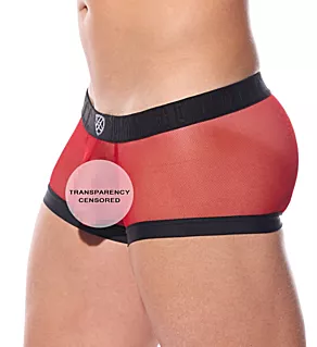 Pleez Me Sheer Mesh Trunk Red L