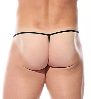 Pleez Me Sheer Mesh G-String Navy L