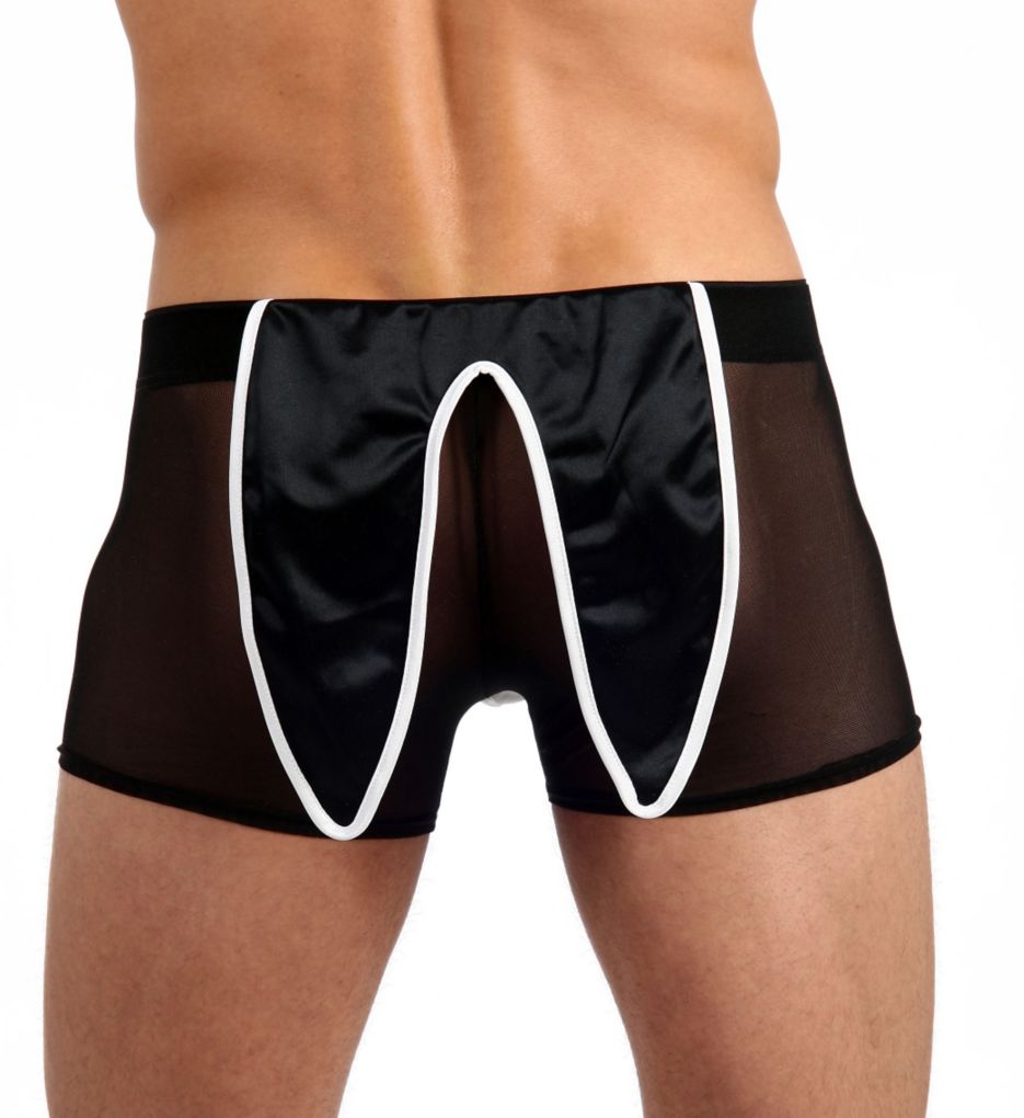 Satin Knit Tuxedo Mesh Boxer