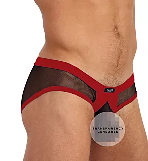 X-Rated Maximizer Mesh Enhancer Brief RED L