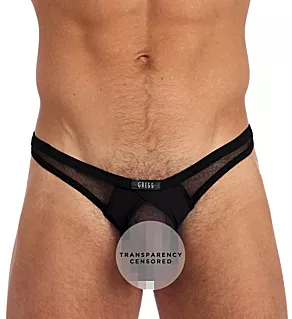 X-Rated Maximizer Mesh Enhancer Thong BLK L