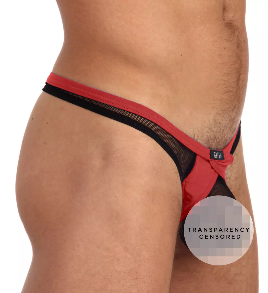 X-Rated Maximizer Mesh Enhancer Thong RED S