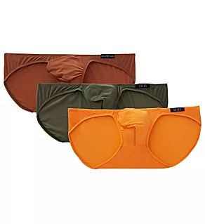 Torridz Hyperstretch Low Rise Briefs - 3 Pack Khaki/Bronze/Orange M