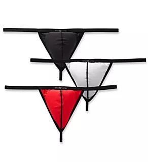 Torridz Hyperstretch G-Strings - 3 Pack Black/White/Red XL