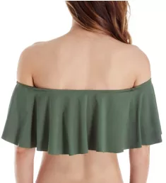 Bossa Nova Ruffle Off The Shoulder Swim Top