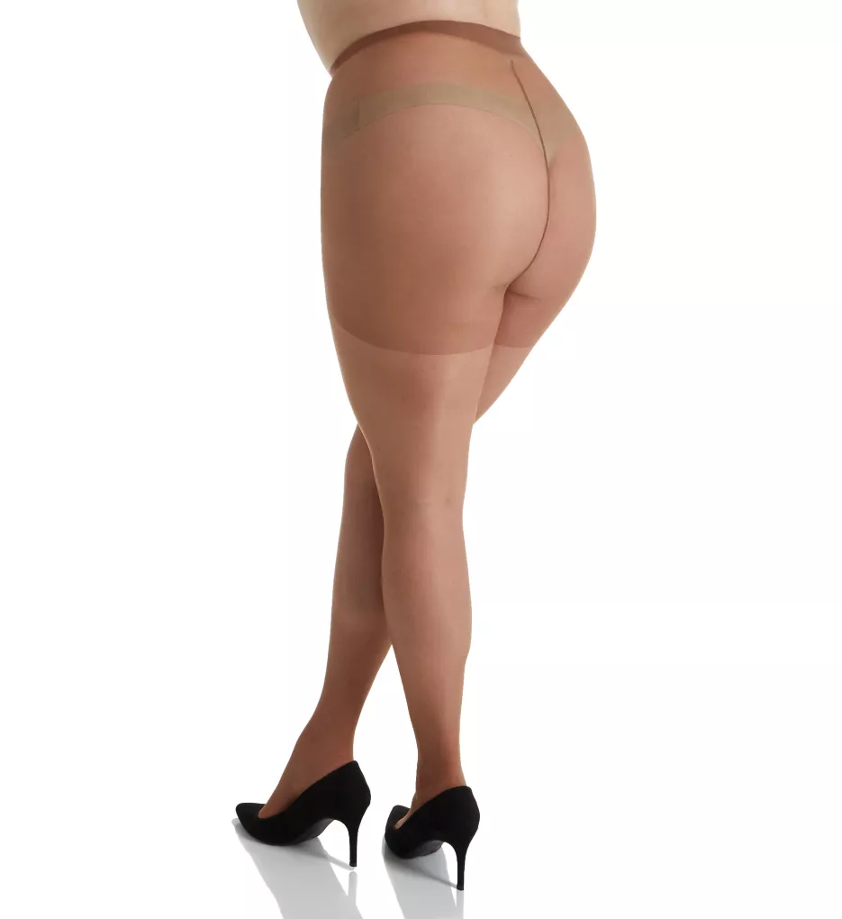 Backseam Silky Sheer Control Top Pantyhose with Sandalfoot Toe - 8011