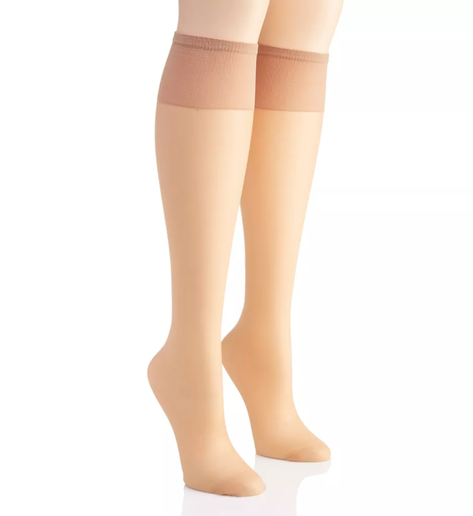Silk Reflections Plus Silky Sheer Knee High - 2 Pk Little Color O/S