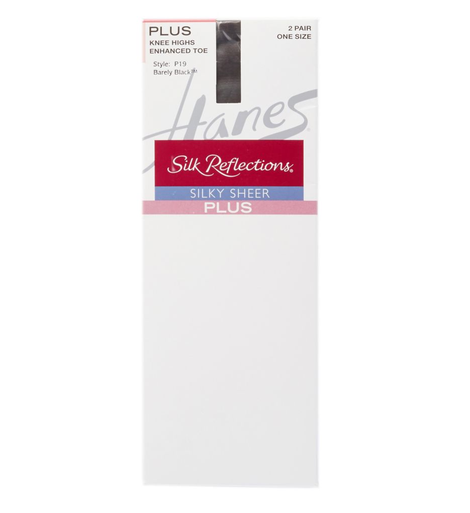 Silk Reflections Plus Silky Sheer Knee High - 2 Pk-fs