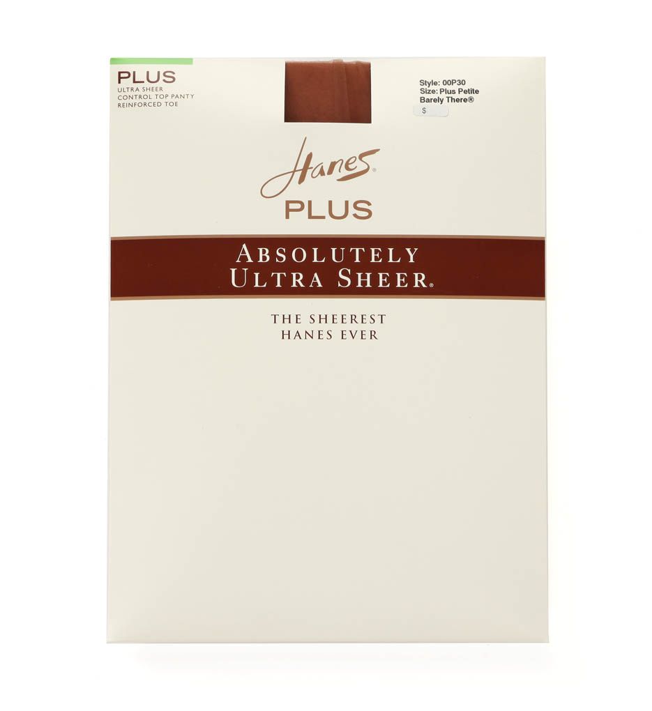 00P30 - Hanes Plus Size Sheer Hosiery, Absolutely Ultra Sheer Control Top,  Reinforced Toe 1-Pair Pack