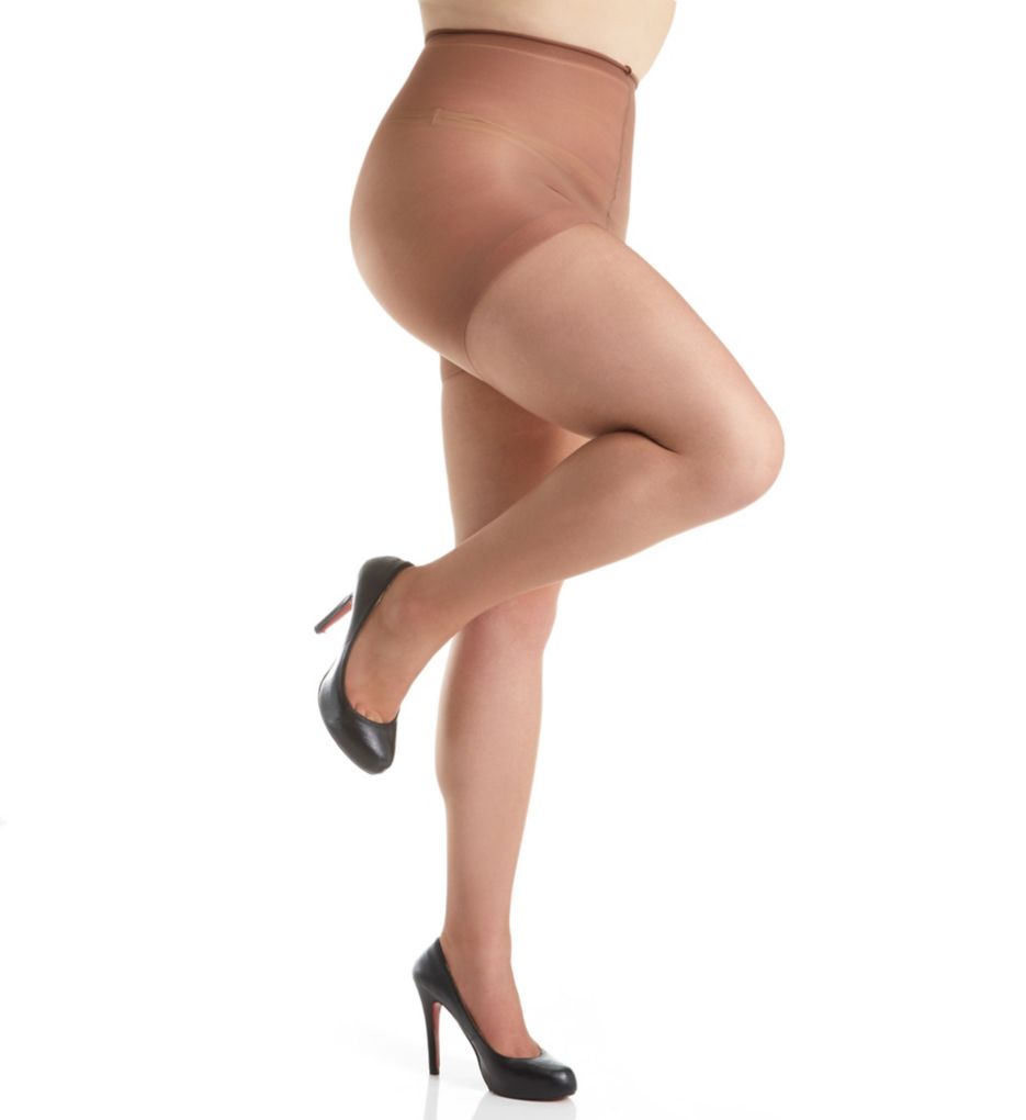 00P30 - Hanes Plus Size Sheer Hosiery, Absolutely Ultra Sheer Control Top,  Reinforced Toe 1-Pair Pack