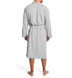 Waffle Knit Robe Grey Heather O/S