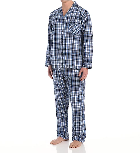 Hanes Tall Man Classics Broadcloth Woven Pajama Set Bplaid 4XLT 