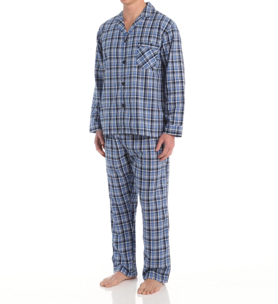 Tall Man Classics Broadcloth Woven Pajama Set NBluPd 2XLT by Hanes