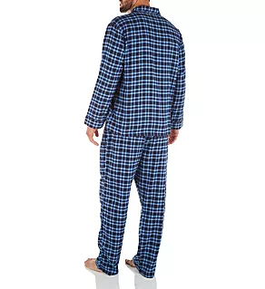 Plaid Flannel Pajama Set BluPP1 M