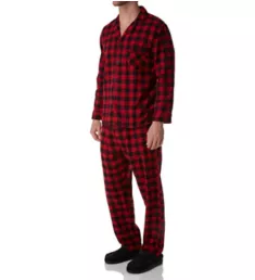 Big Man Plaid Flannel Pajama Set RdPld 2XL