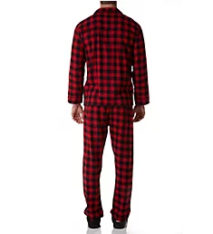 Big Man Plaid Flannel Pajama Set RdPld 2XL