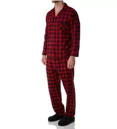 Tall Man Plaid Flannel Pajama Set RdPld LT