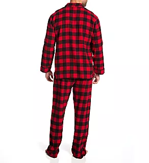 Tall Man Plaid Flannel Pajama Set Red Plaid 2XLT