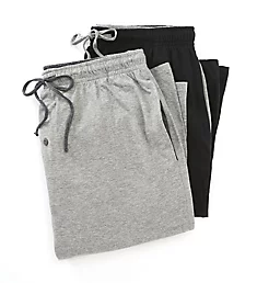 Classics 100% Cotton Knit Pant - 2 Pack BlkGra M