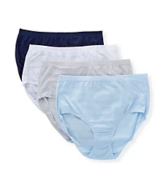 Ultimate ComfortFlex Fit Brief Panty - 4 Pack Wht/BBling/SGrey/CBlue 5