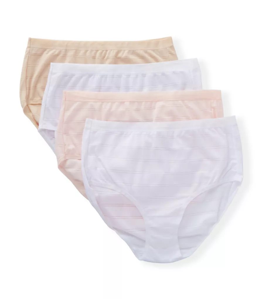 Ultimate ComfortFlex Fit Brief Panty - 4 Pack Wht/Lt Buff/Soft Taupe 5