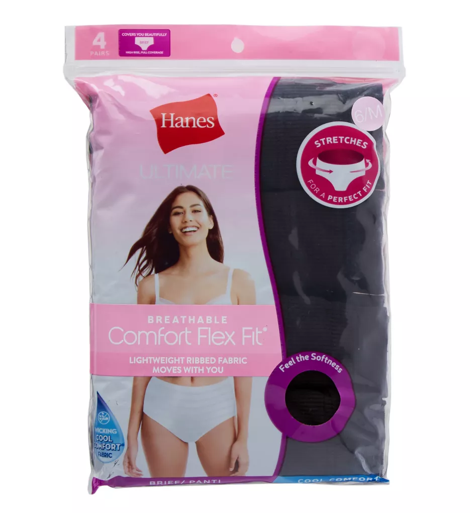Hanes Ultimate ComfortFlex Fit Brief Panty - 4 Pack 40CFF4 - Image 3