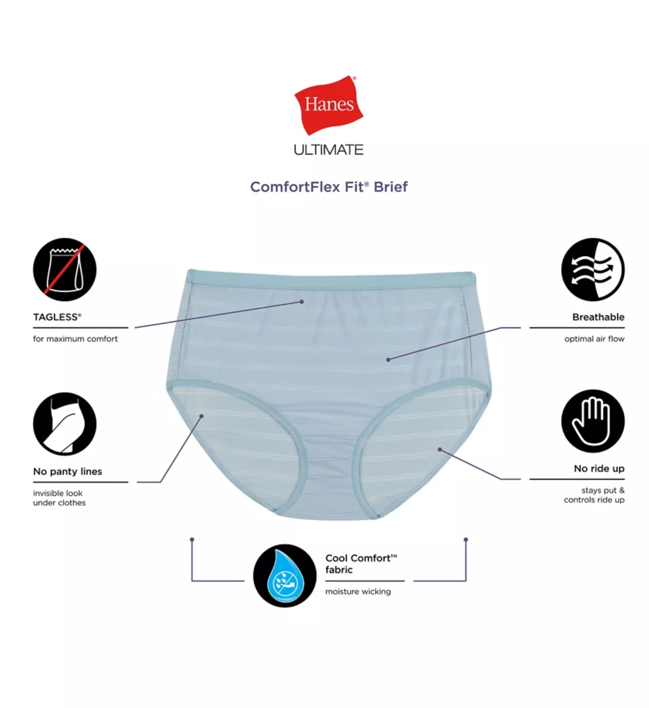 Hanes Ultimate ComfortFlex Fit Brief Panty - 4 Pack 40CFF4 - Image 6