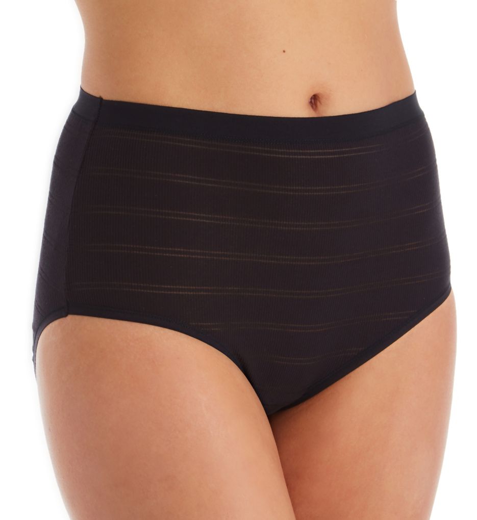 Hanes Ultimate Women's High-Waisted Brief Underwear, 4-Pack  Black/Black/Black/Black 5
