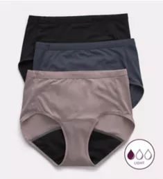 Comfort Period Light Brief Panty - 3 Pack