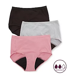 Comfort Period Moderate Brief Panty - 3 Pack