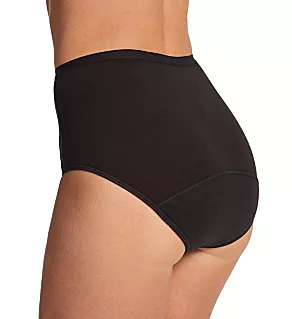 Comfort Period Moderate Brief Panty - 3 Pack Black/Blue/Black 6