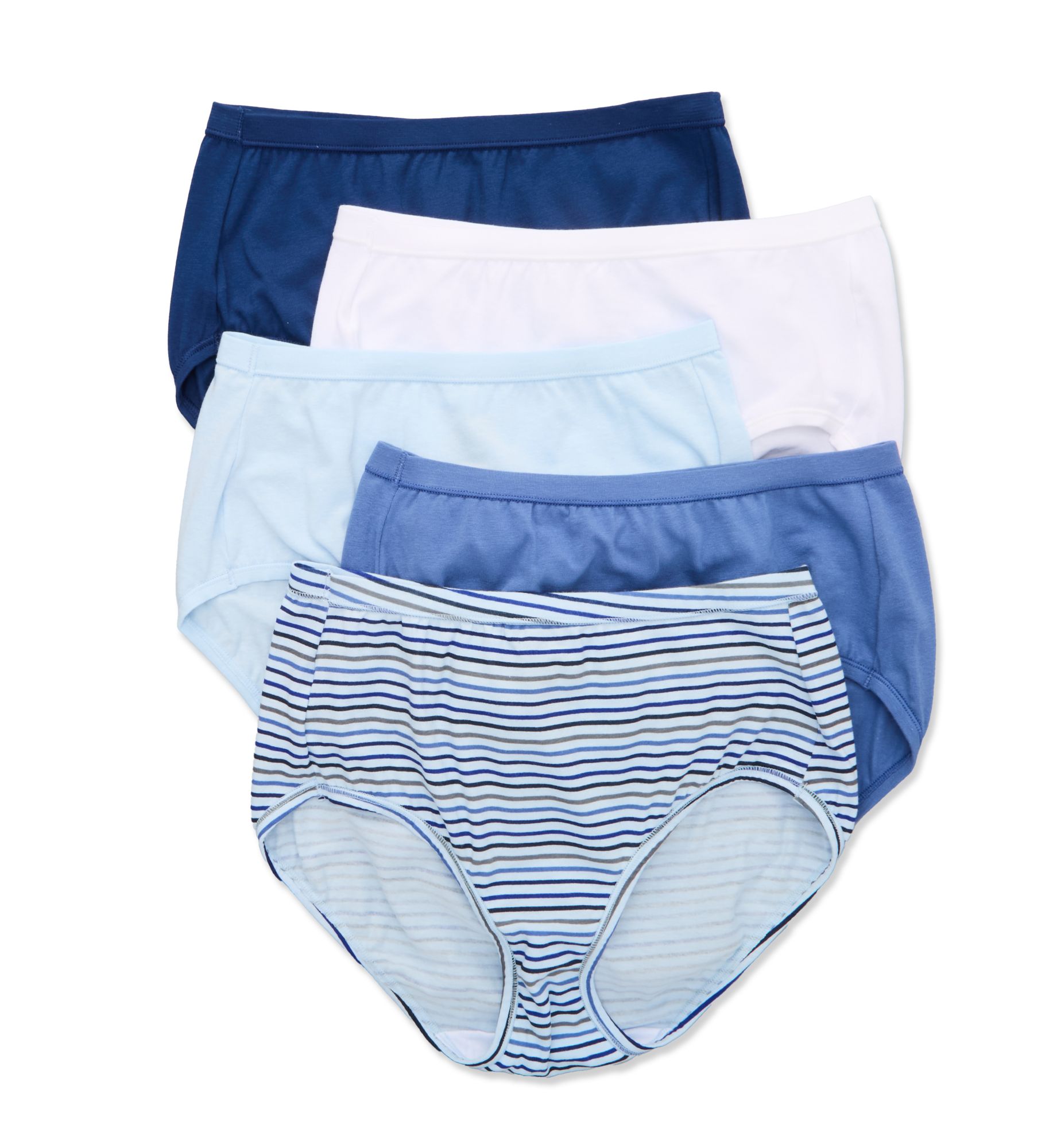 Hanes Women's Ultimate ComfortSoft Brief Panties - 5 Pack in Assorted Oms | Size: 6 | HerRoom.com