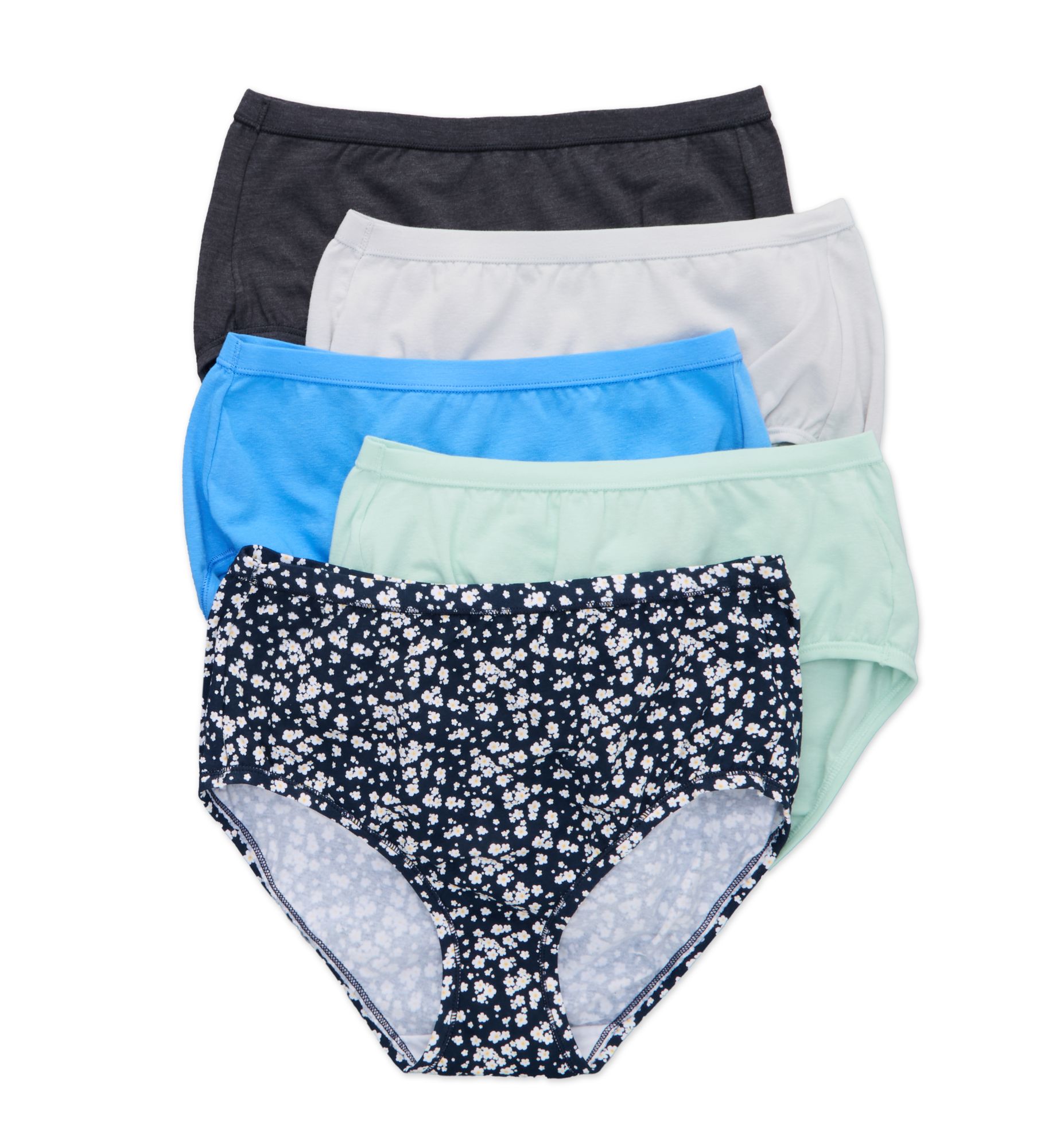 Hanes Women's Ultimate ComfortSoft Brief Panties - 5 Pack in Assorted A85X | Size: 6 | HerRoom.com