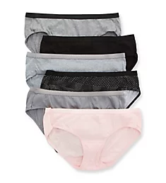 Cotton Hipster Panty - 6 Pack TauWhtNudBufHtrFlwr 5