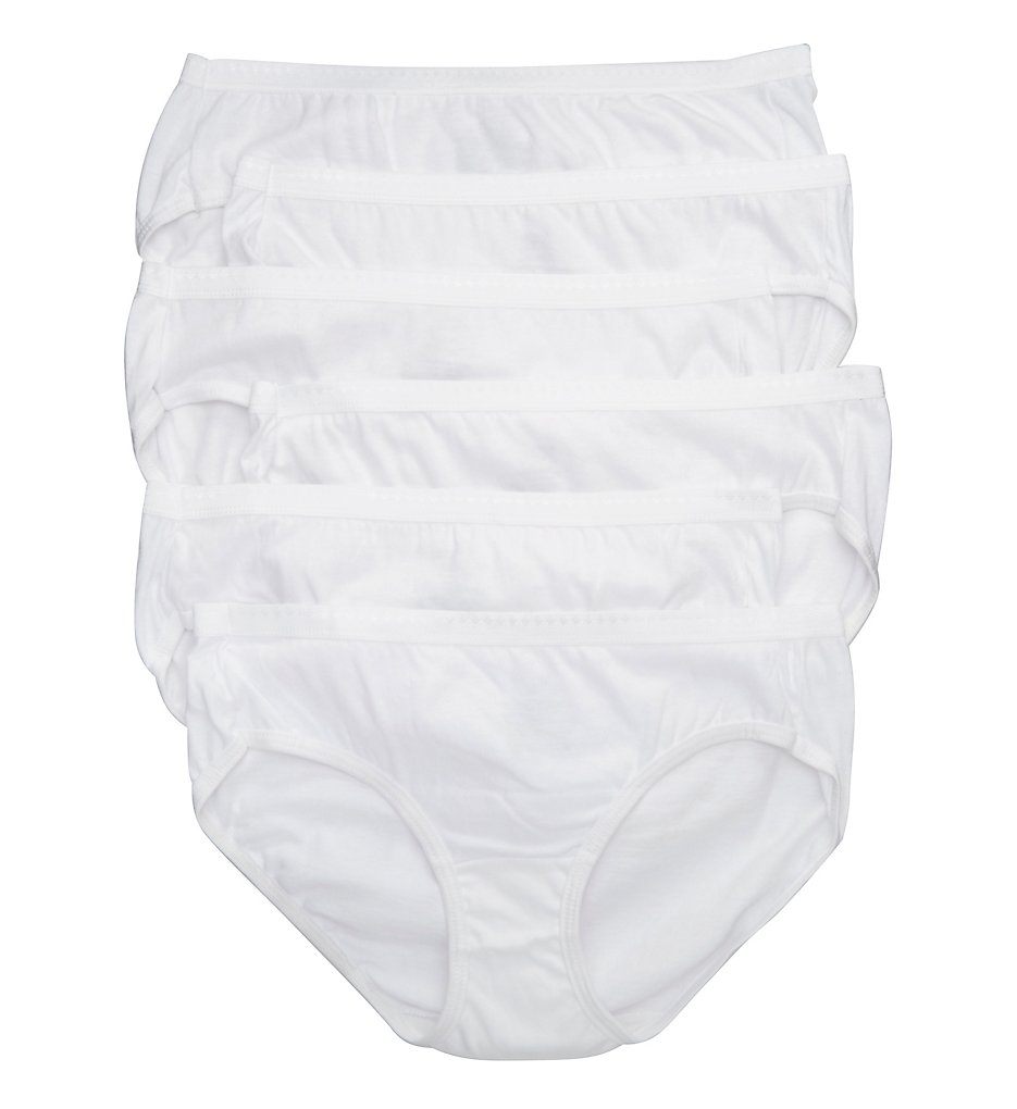 Hanes >> Hanes 41H6CC Cotton Hipster Panty - 6 Pack (White Pack 9)