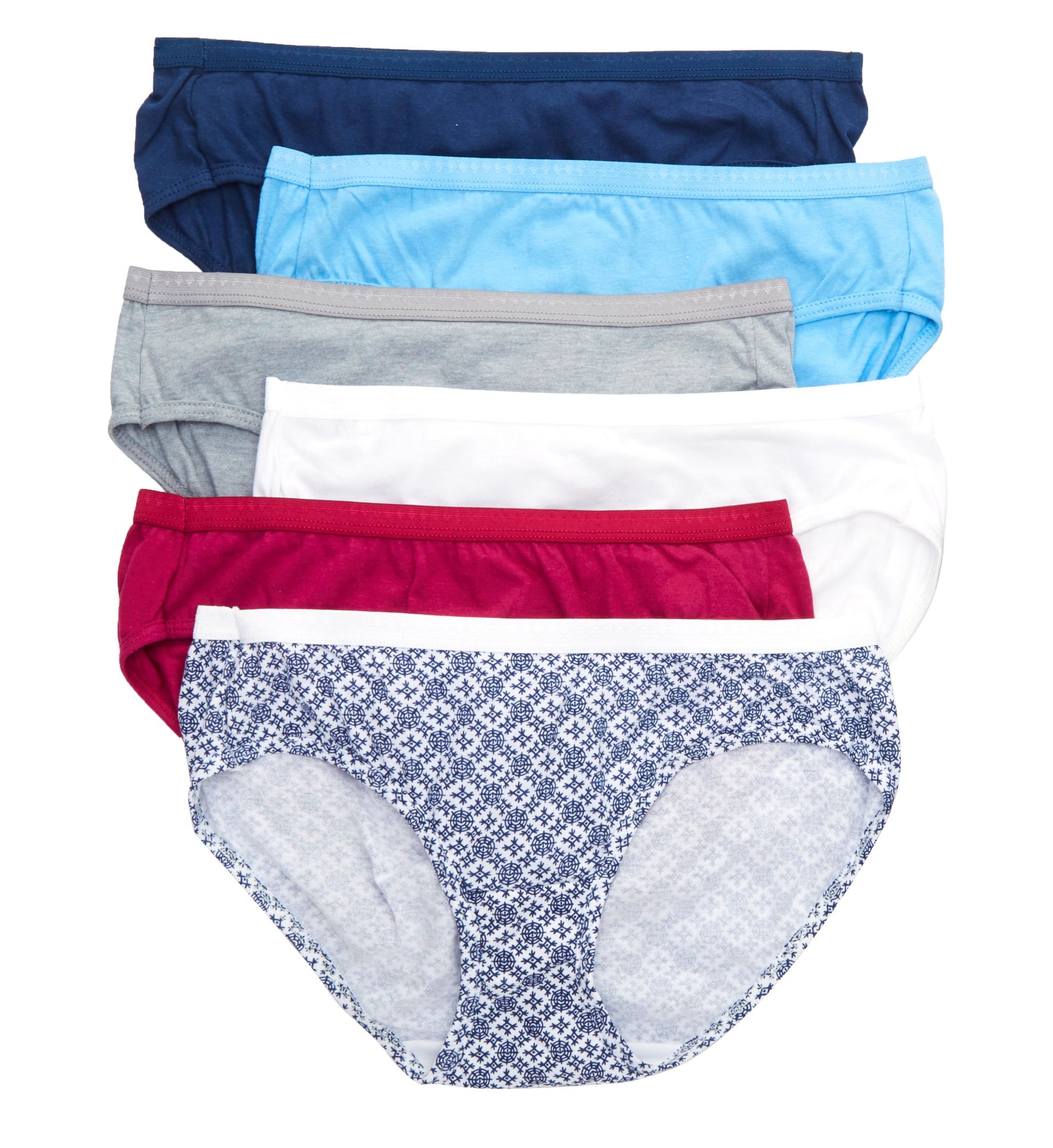 Hanes 41H6CC Cotton Hipster Panty – 6 Pack