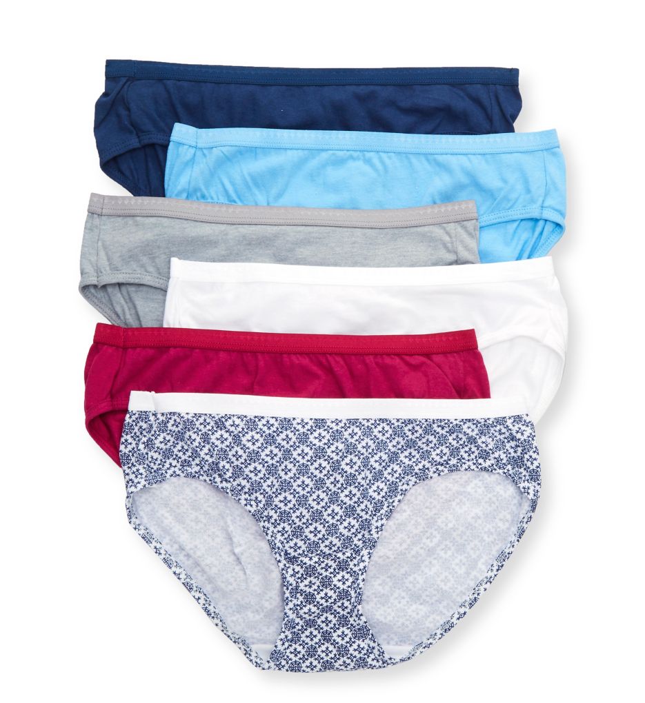 Hanes Ultimate Women's 6-Pack Breathable Cotton Hipster Panty