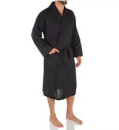 Woven Shawl Robe BLK M/L