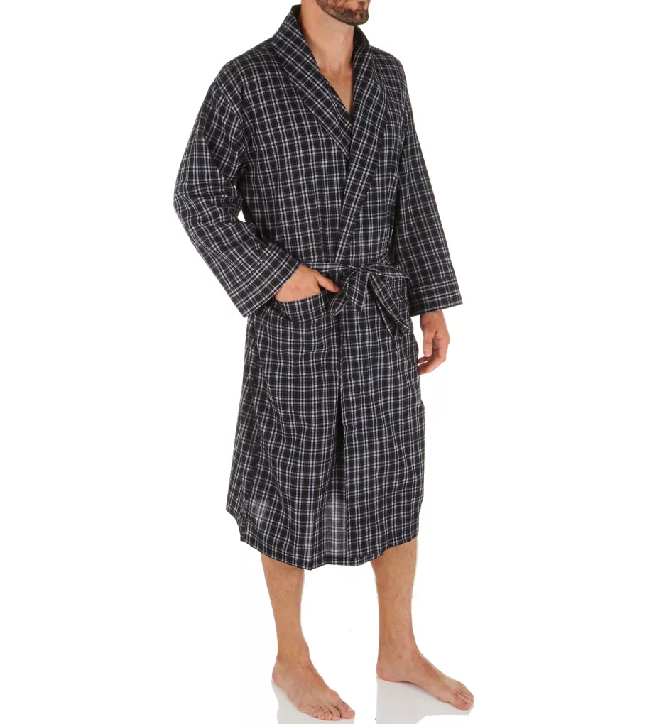 Big Man Woven Shawl Robe BKLPLD 3XL-4XL