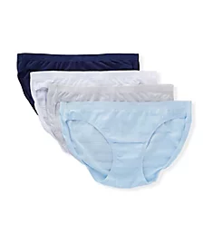 Ultimate ComfortFlex Fit Bikini Panty - 4 Pack Wht/BBling/SGrey/CBlue 5