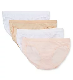 Ultimate ComfortFlex Fit Bikini Panty - 4 Pack Wht/Lt Buff/Soft Taupe 5
