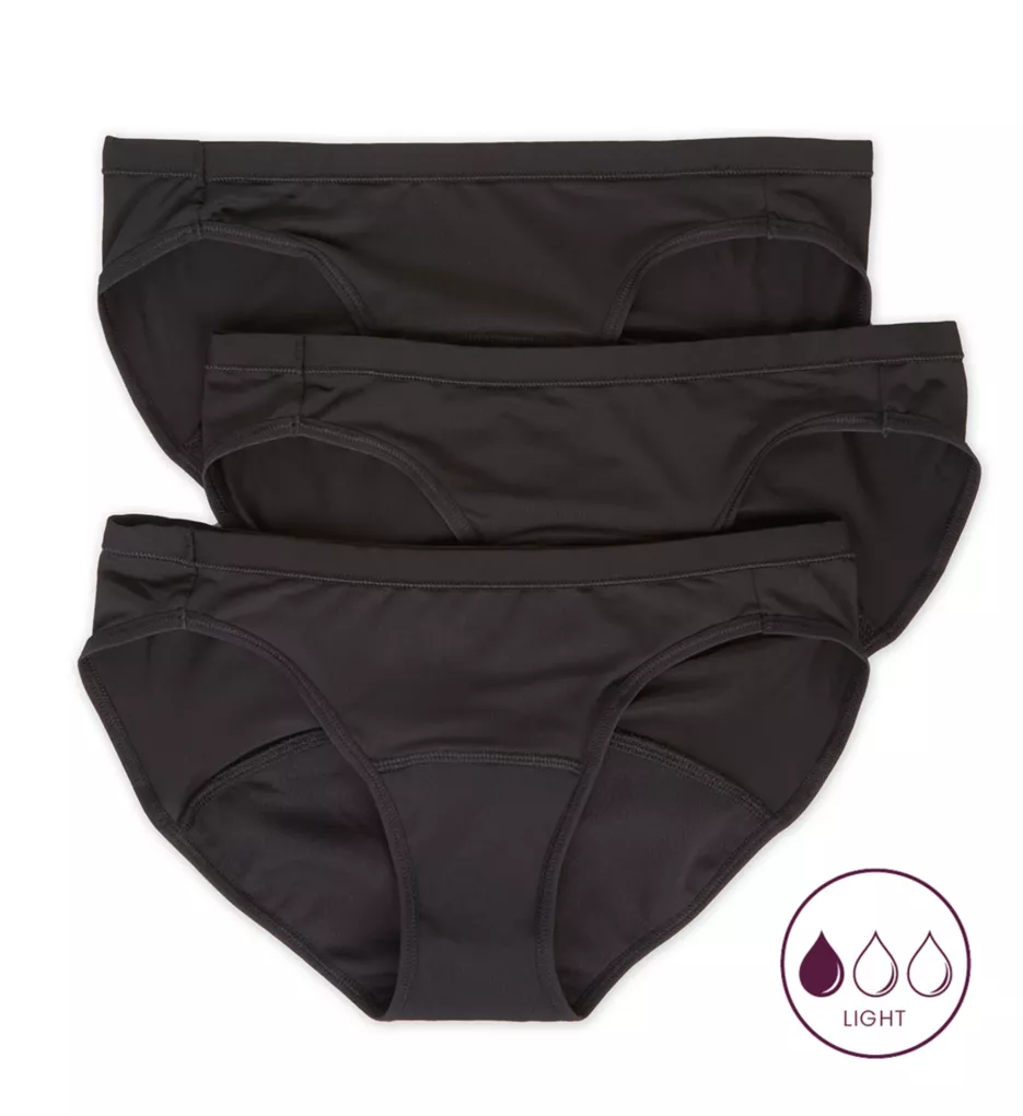 Comfort Period Light Bikini Period Panty - 3 Pack BLK/BLK/BLK 5