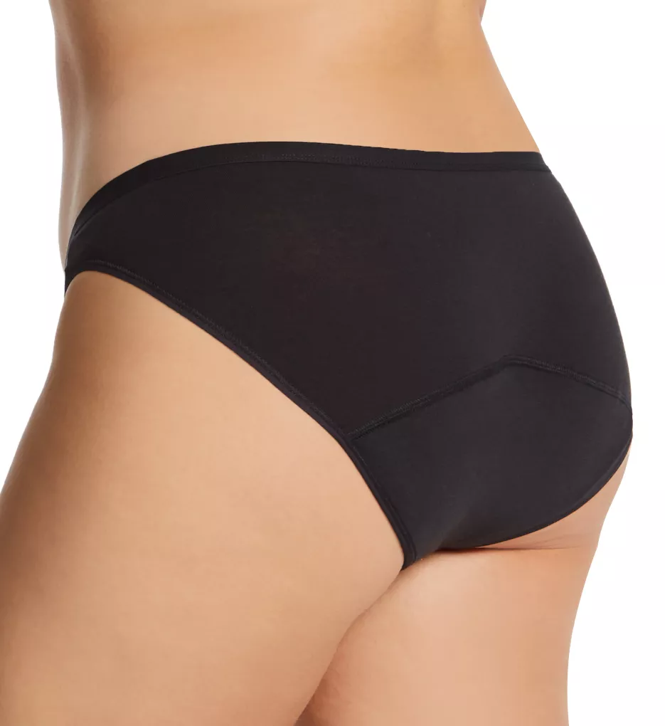 Hanes Women's 3pk Comfort Period Leakproof Moderate Briefs - Black/Gray 6