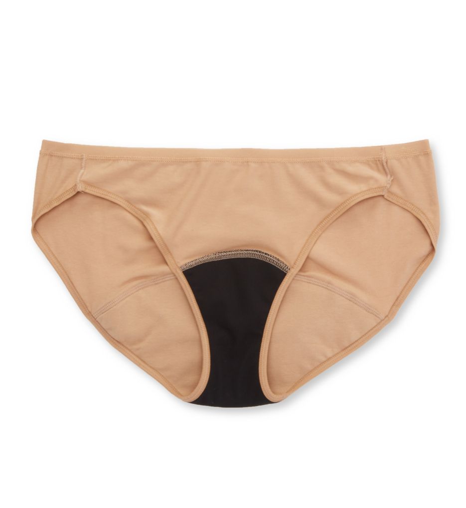 Women's Hanes 42FDM3 Comfort Period Moderate Bikini Panty (Pecan/Grey/Black  5) 