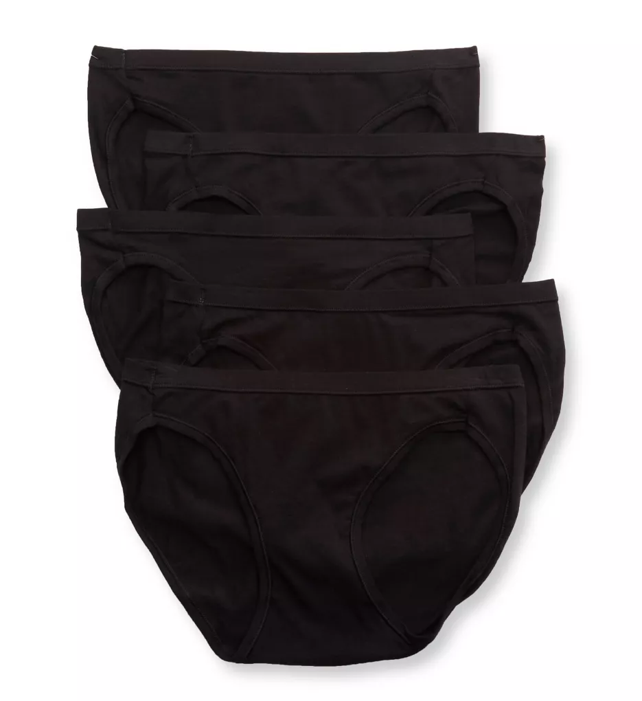 Cotton Stretch Bikini Panty - 5 Pack Black Pack 5