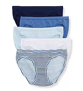 Cotton Stretch Bikini Panty - 5 Pack WhtBlueBlueStMagCoil 5