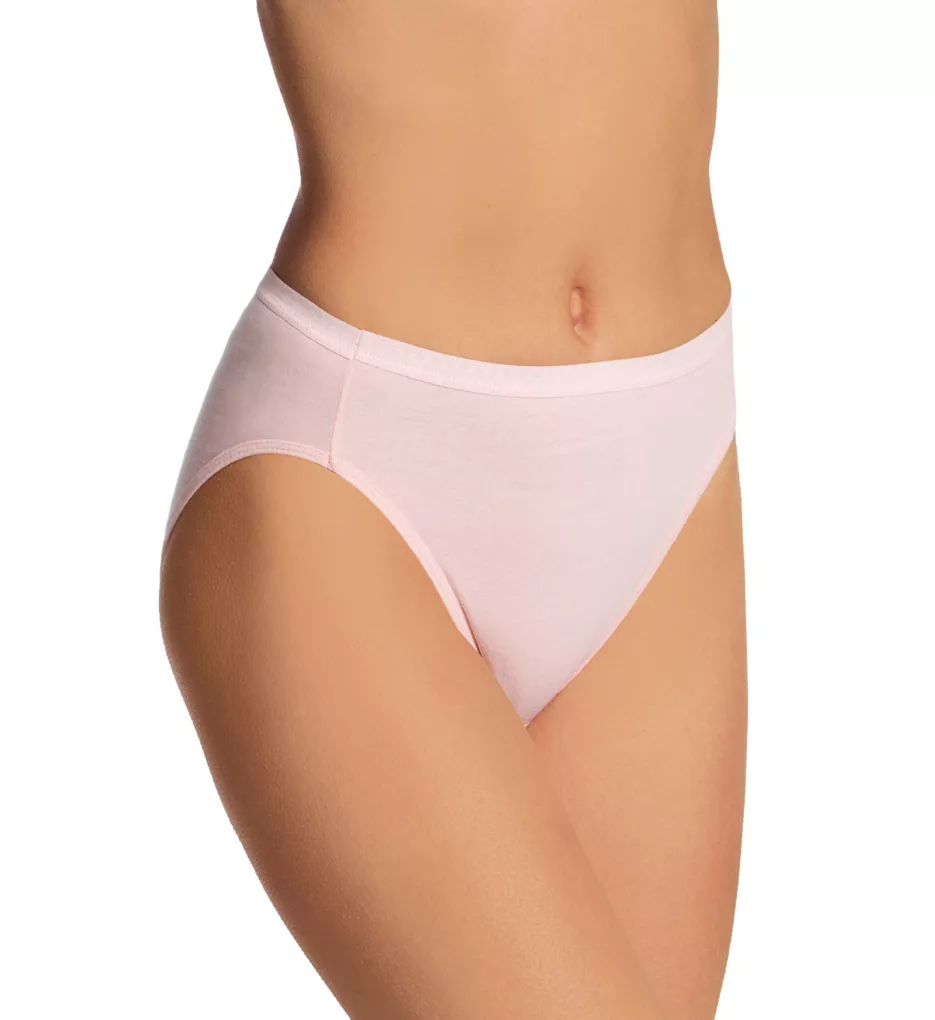 Women's Hanes Hi-Cut Panties White Size 6 Nylon w/Cotton Liner 6